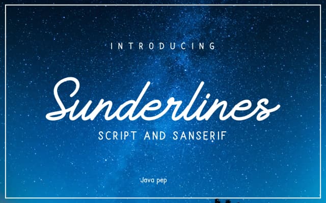 Sunderlines Font by JavaPep — Script Handwritten Font