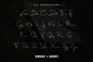 Sundiary Font by Abodaniel — Script Handwritten Font — thumbnail 9