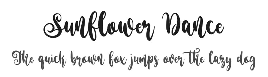 Sunflower Dance by Abo Daniel Studio — Script Handwritten Font