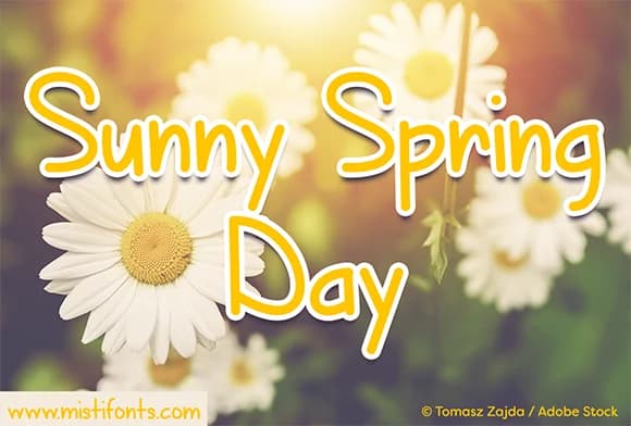 Sunny Spring Day Font by Misti — Script Handwritten Font