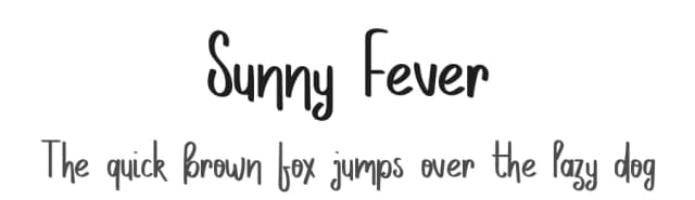 Sunny Fever by Johan Wibisono — Script Handwritten Font