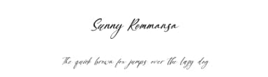 Sunny Rommansa by Kong Font — Script Handwritten Font — thumbnail 1