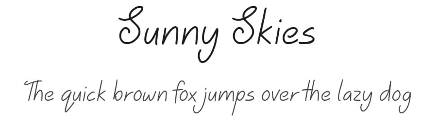 Sunny Skies by JSH creates — Script Handwritten Font