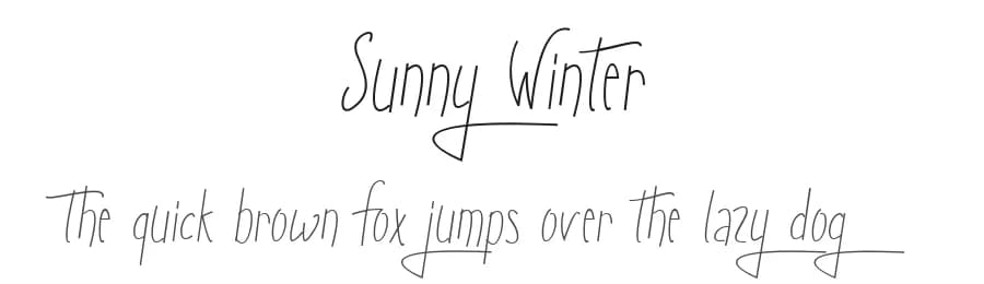 Sunny Winter by Roland Huse Design — Script Handwritten Font