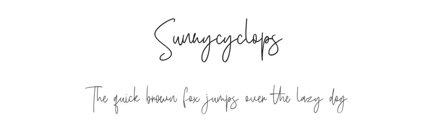 Sunnycyclops by Maulana Creative — Script Handwritten Font