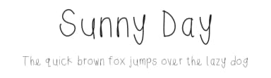 Sunny Day by Jessica Wright — Script Handwritten Font — thumbnail 1