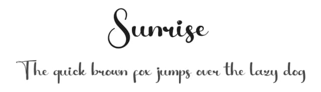 Sunrise by Luluk Surotul — Script Handwritten Font