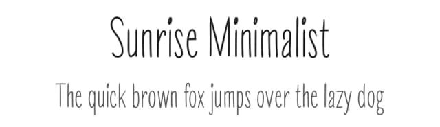 Sunrise Minimalist by Metal Studio — Script Handwritten Font