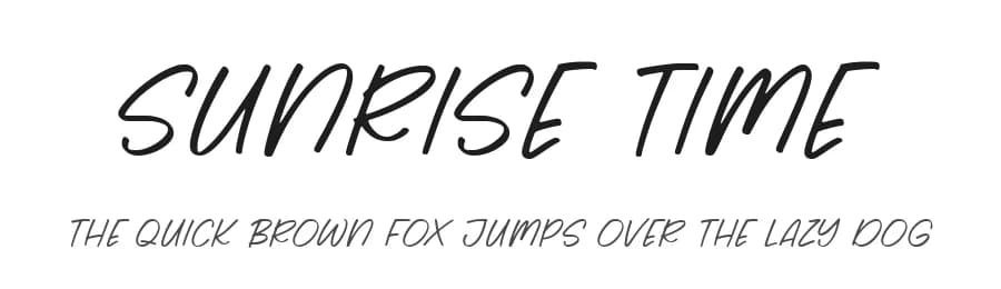 Sunrise Time by Balpirick Studio — Script Handwritten Font