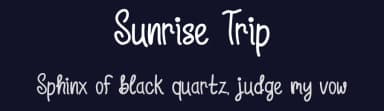 Sunrise Trip by Rangkai Aksara — Script Handwritten Font — thumbnail 2