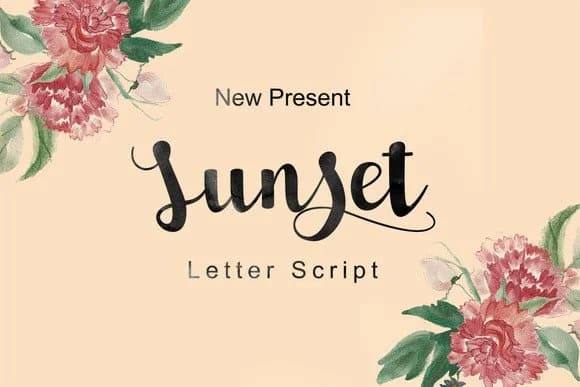 Sunset Script Font by Ijem RockArt — Script Handwritten Font