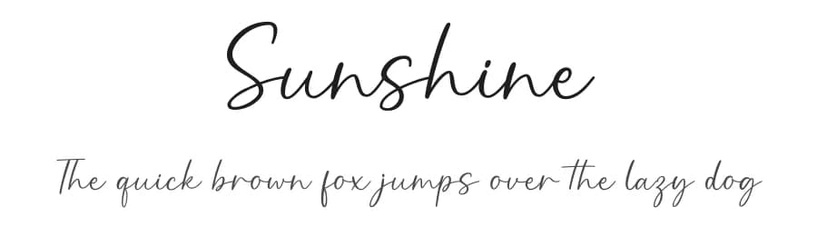 Sunshine by Graphix Line Studio — Script Handwritten Font
