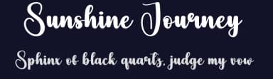 Sunshine Journey by Scratchones — Script Handwritten Font — thumbnail 2
