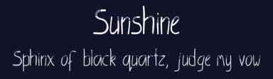 Sunshine by Natasha Cuddihy — Script Handwritten Font — thumbnail 2