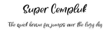 Super Cempluk by alphArtype — Script Handwritten Font — thumbnail 1