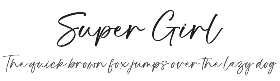 Super Girl by Ramli Setiadi — Script Handwritten Font