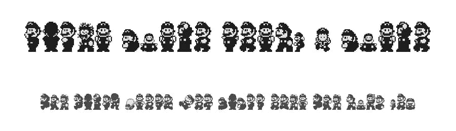 Super Mario World - Mario by Font Bureau — Dingbats Font