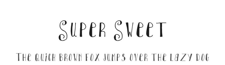 Super Sweet by Paige Lyon — Script Handwritten Font