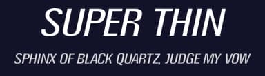 Super Thin by Joseph Dawson — Sans Serif Font — thumbnail 2