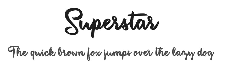 Superstar by Billy Argel Fonts ® — Script Handwritten Font