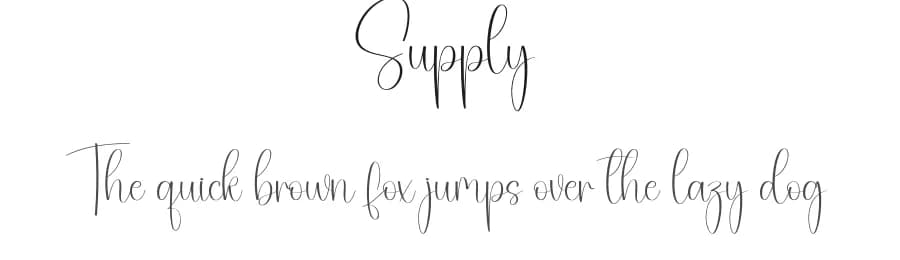 Supply by Scratchones — Script Handwritten Font