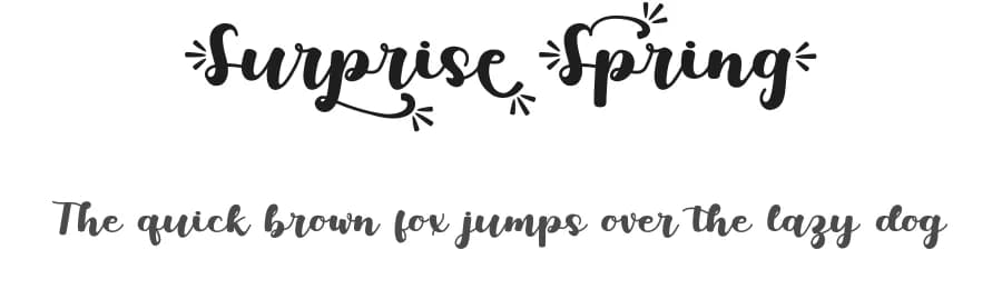 Surprise Spring by PutraCetol Studio — Script Handwritten Font