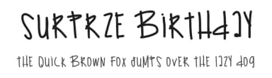 Surprze Birthday by Des Gomez — Script Handwritten Font — thumbnail 1