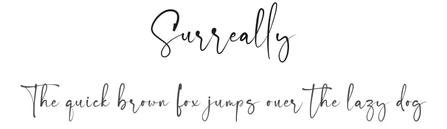 Surreally by RantautypeStudio — Script Handwritten Font