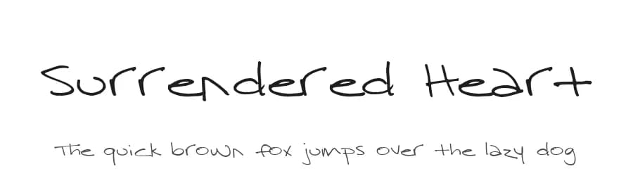 Surrendered Heart by Kimberly Geswein — Script Handwritten Font