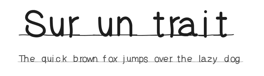 Sur un trait by Gaelleing — Script Handwritten Font