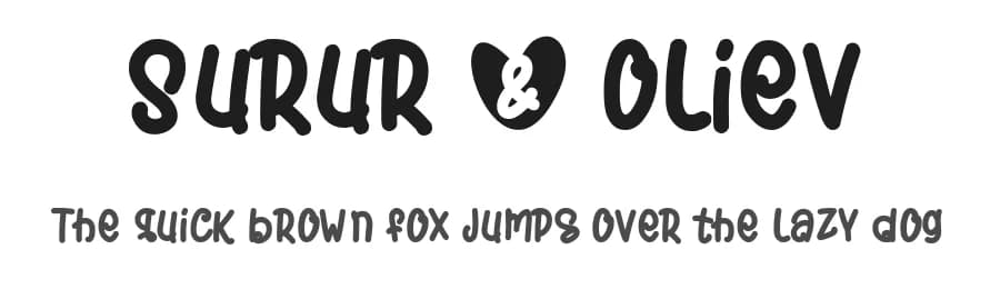 Surur & Oliev by Miftah Locare — Script Handwritten Font