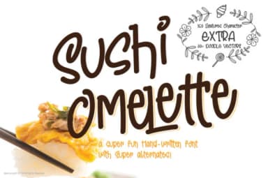 Sushi Omelette Font by lemoncraft — Script Handwritten Font — thumbnail 1