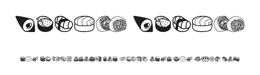 Sushi Sushi by Woodcutter — Dingbats Font