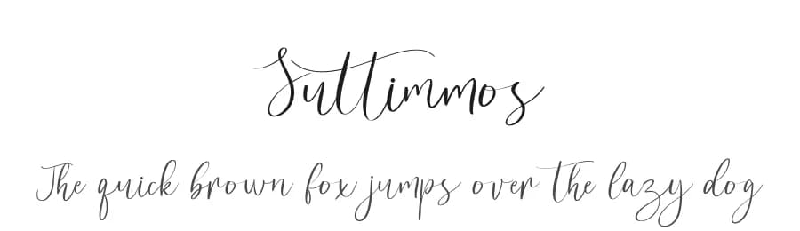 Suttimmos by Vultype — Script Handwritten Font