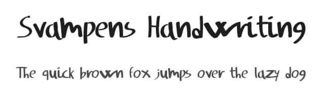 Svampens Handwriting by Martin Sørensen — Script Handwritten Font