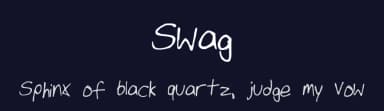 Swag by Will Bowman — Script Handwritten Font — thumbnail 2