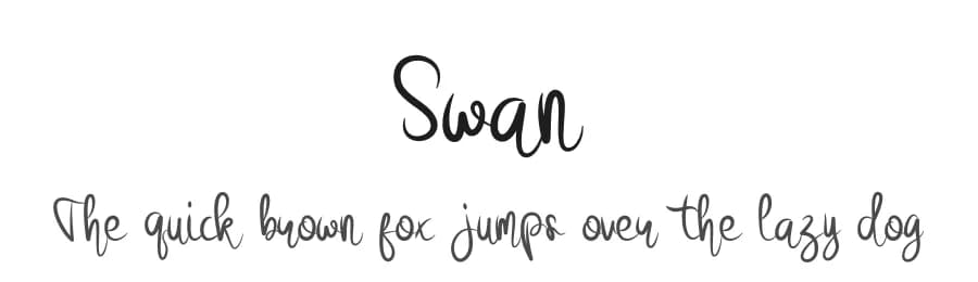 Swan by Hudzaifah Studio — Script Handwritten Font
