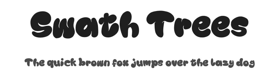 Swath Trees by twinletter — Script Handwritten Font