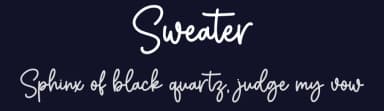 Sweater by Graphix Line Studio — Script Handwritten Font — thumbnail 2