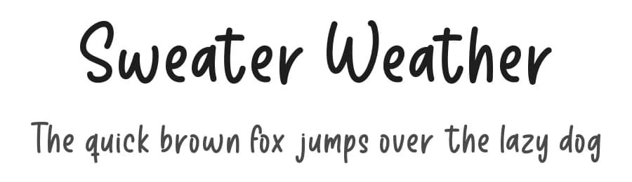 Sweater Weather by Graphix Line Studio — Script Handwritten Font