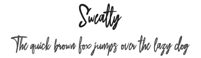 Sweatty by StudioAKTYPE — Script Handwritten Font