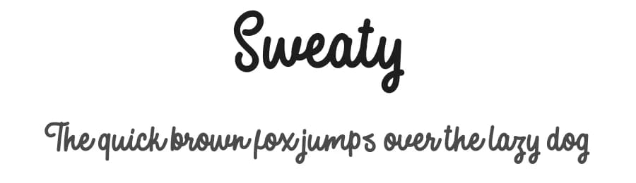 Sweaty by windestrian — Script Handwritten Font