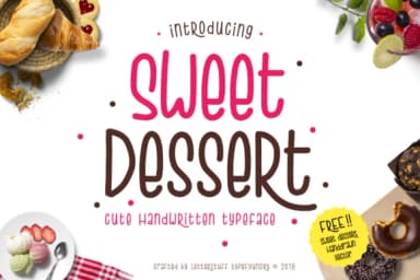 Sweet Dessert Font by herbanuts — Script Handwritten Font — thumbnail 1