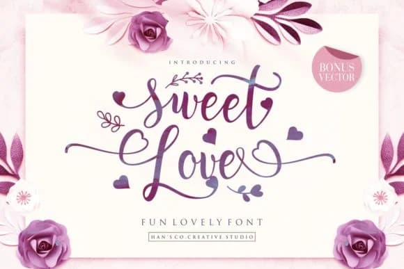 Sweet Love Font by HansCo — Script Handwritten Font