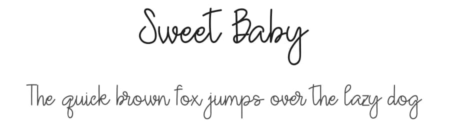 Sweet Baby by Shiddiq Art — Script Handwritten Font