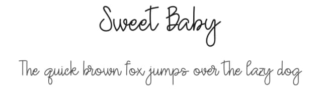 Sweet Baby by Shiddiq Art — Script Handwritten Font