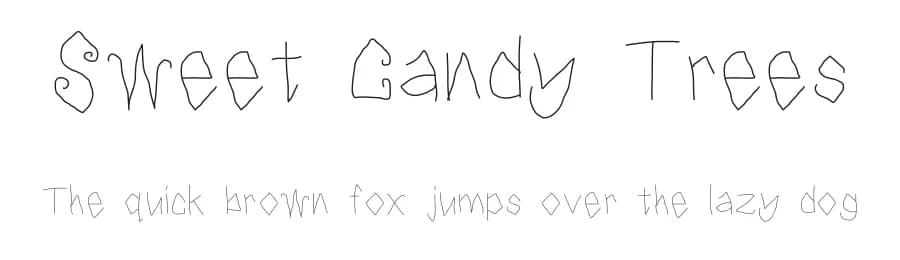 Sweet Candy Trees by Nerdle Pants — Script Handwritten Font
