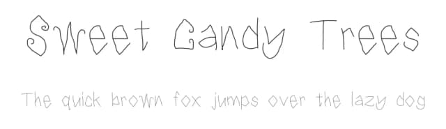 Sweet Candy Trees by Nerdle Pants — Script Handwritten Font