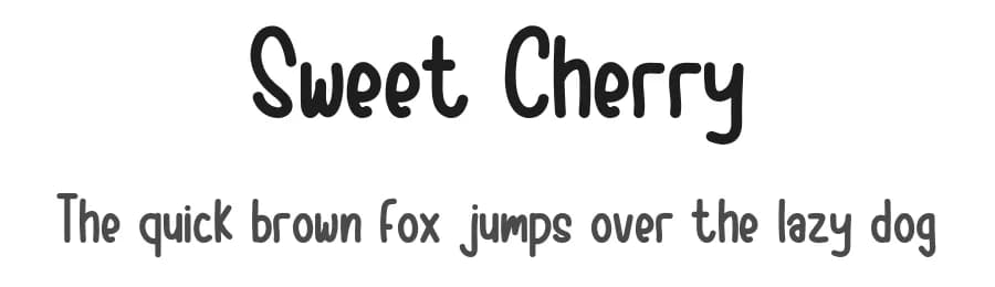 Sweet Cherry by Rangkai Aksara — Script Handwritten Font