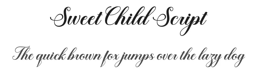 Sweet Child Script by LetterFreshStudio — Script Handwritten Font